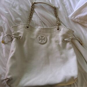 Tory Burch Off White Leather Bag
